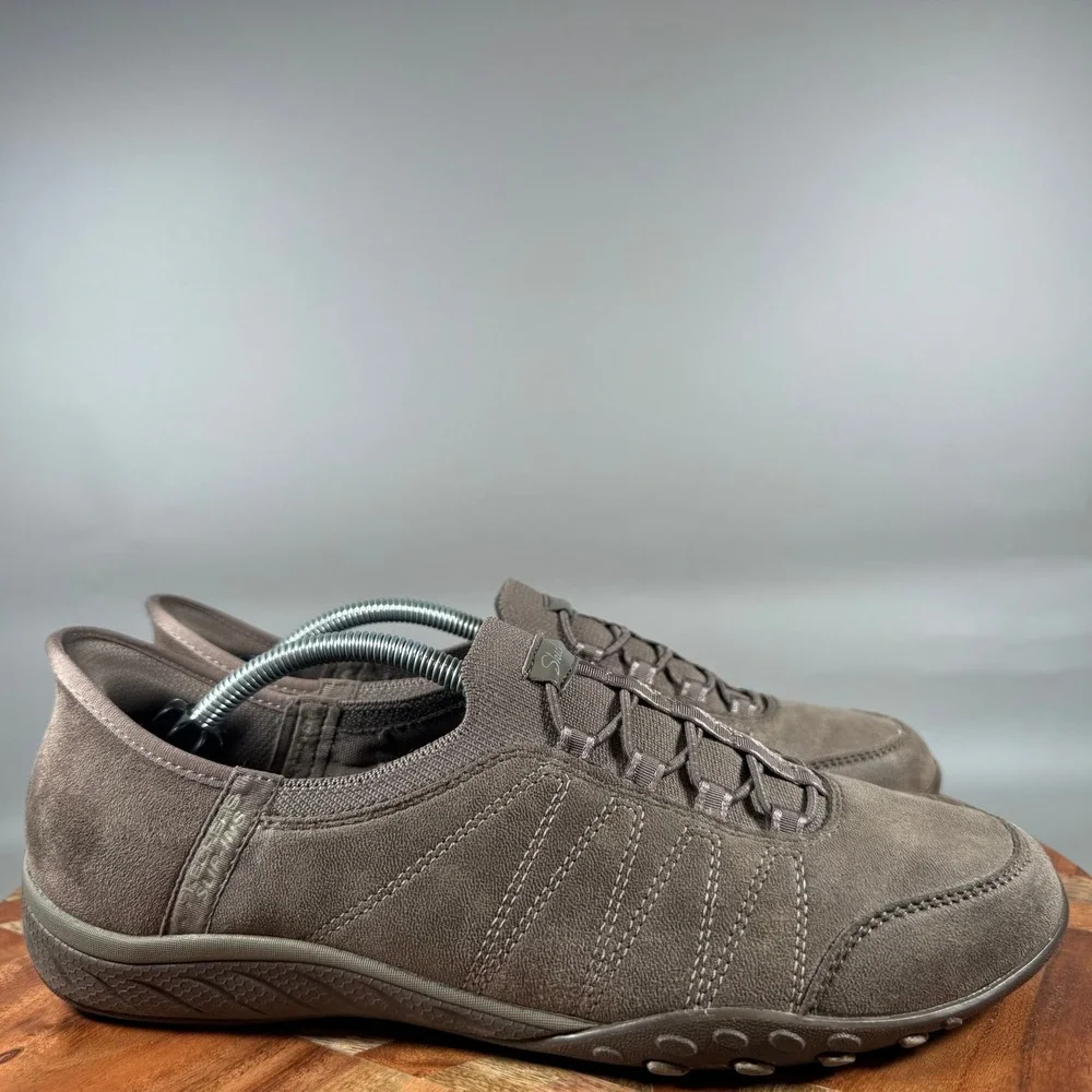 Skechers Hands Free Slip-ins Seager Hiker Topanga Dark Taupe 100615 Womens 8.5